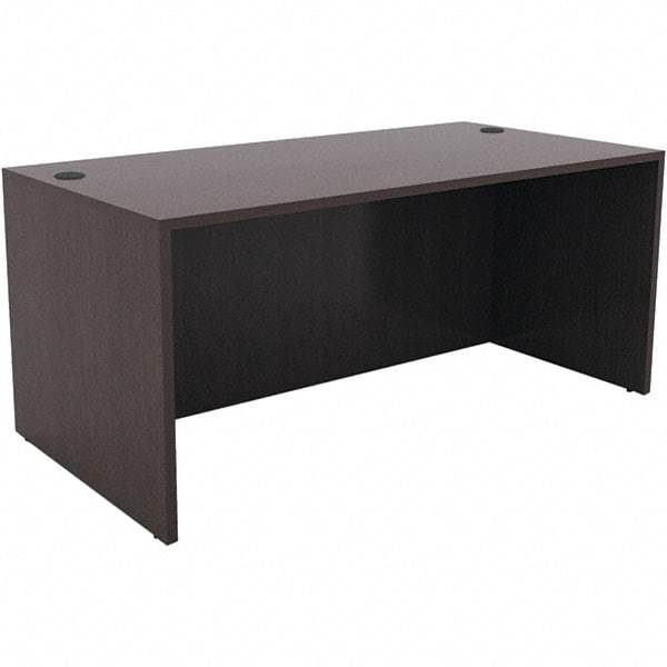 ALERA - Woodgrain Laminate Straight Front Desk - 59-1/8" Wide x 29-1/2" Deep x 29-5/8" High, Espresso - A1 Tooling