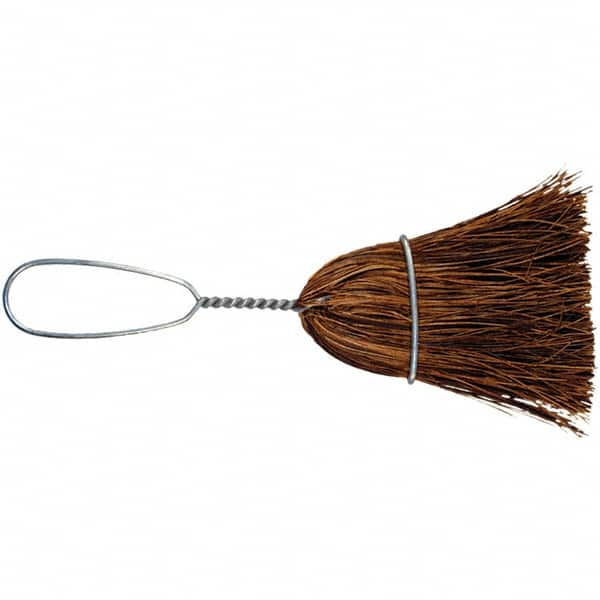 PFERD - 10" OAL Palmyra Bristle Whisk Broom - 7" Long Metal Handle, 3" Bristle Length, 4-1/2" Wide - A1 Tooling