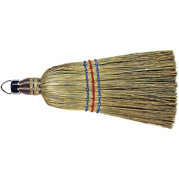 PFERD - 10" OAL Corn Bristle Whisk Broom - 5-1/2" Long Wood Handle, 4-1/2" Bristle Length, 4-1/2" Wide - A1 Tooling