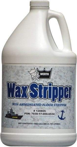 Werth Sanitary Supply - 1 Gal Plastic Bottle Stripper - Use on Resilient Tile, Vinyl Tile - A1 Tooling