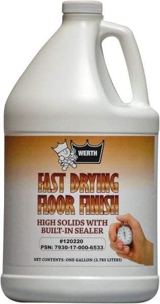 Werth Sanitary Supply - 1 Gal Plastic Bottle Floor Coating - Use on Resilient Tile, Vinyl Tile - A1 Tooling