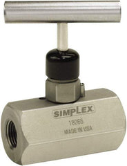 TK Simplex - 3/8 Inlet Steel Hydraulic Control Valve - 3/8 Thread, 10,000 psi, 1.26" Wide x 2-1/2" Long, 0.44 CV Rate - A1 Tooling