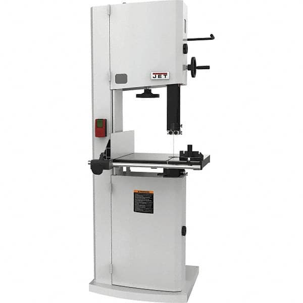 Jet - 14-1/8" Throat Capacity, Step Pulley Vertical Bandsaw - 3,100 SFPM, 3 hp, Single Phase - A1 Tooling