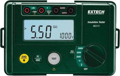 Extech - Digital LCD Display, 0.002 Megohm Electrical Insulation Resistance Tester & Megohmmeter - 1,000 Volt Max Test Voltage, Powered by AA Battery - A1 Tooling