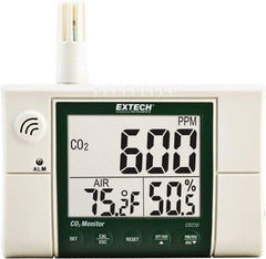 Extech - Visual, Audible Alarm, LCD Display, Indoor Air Quality Monitor - Monitors Carbon Dioxide - A1 Tooling