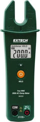 Extech - MA260, CAT IV, Digital True RMS Clamp Meter with 0.16" Fork Jaws - 1000 VAC/VDC, 200 AC Amps, Measures Voltage, Continuity, Current, Resistance - A1 Tooling