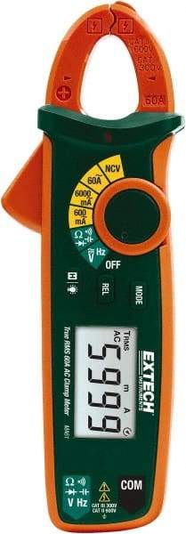 Extech - MA61, CAT III, Digital True RMS Clamp Meter with 0.7" Clamp On Jaws - 600 VAC/VDC, 60 AC Amps, Measures Voltage, Capacitance, Continuity, Current, Frequency, Resistance - A1 Tooling