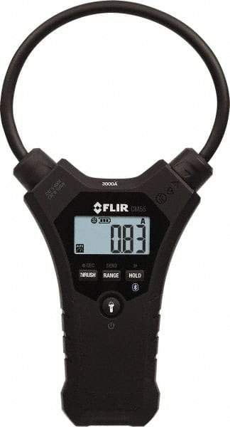 FLIR - CM55, CAT IV, Digital True RMS Wireless Clamp Meter with 10" Flex Jaws - 3000 AC Amps, Measures Current - A1 Tooling