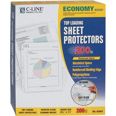 C-LINE - 200 Piece Clear Sheet Protectors-Ring Binder - 11" High x 8-1/2" Wide - A1 Tooling