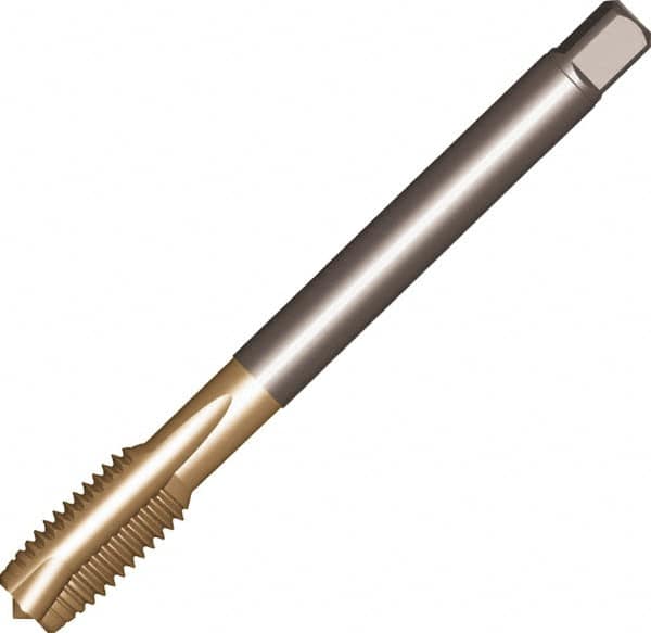 Sandvik Coromant - M5x0.50 Metric Fine, 3 Flute, AlCrN Finish, High Speed Steel Spiral Point Tap - Plug Chamfer, Right Hand Thread, 72.5mm OAL, 13.2mm Thread Length, 3.5mm Shank Diam, 6H Class of Fit, Series CoroTap 200 - Exact Industrial Supply