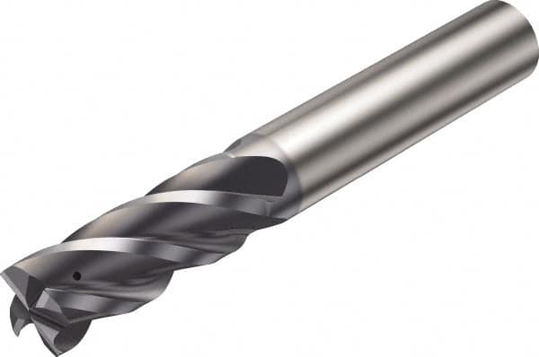 Sandvik Coromant - 5/8", 4 Flute, Single End, Solid Carbide, Corner Chamfer End Mill - 3-1/2" OAL, Right Hand Flute, 1-5/16" LOC, Right Hand Cut - A1 Tooling