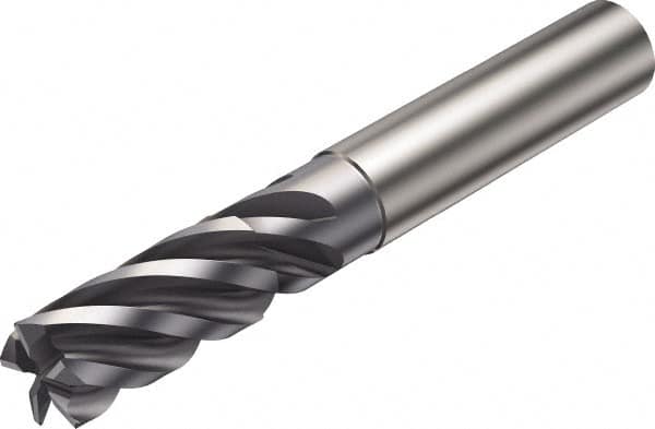 Sandvik Coromant - 5/16", 5 Flute, Single End, Solid Carbide, Corner Chamfer End Mill - 2-1/2" OAL, Right Hand Flute, 3/4" LOC, Right Hand Cut - A1 Tooling