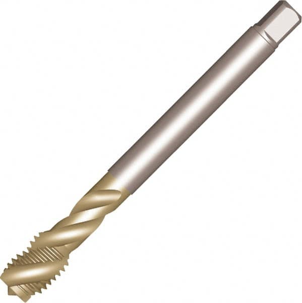 Sandvik Coromant - MF12x1 MF 3 Flute 6H Spiral Flute Tap - High Speed Steel, Uncoated, 100mm OAL, Right Hand Thread, Series CoroTap 300 - Exact Industrial Supply