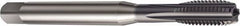 Sandvik Coromant - M8x1.25 Metric 6HX 5 Flute TiAlN Finish High Speed Steel Straight Flute Machine Tap - Right Hand Thread, 90mm OAL, 18.7mm Thread Length - Exact Industrial Supply