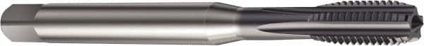 Sandvik Coromant - M8x1.25 Metric 6HX 5 Flute TiAlN Finish High Speed Steel Straight Flute Machine Tap - Right Hand Thread, 90mm OAL, 18mm Thread Length - Exact Industrial Supply