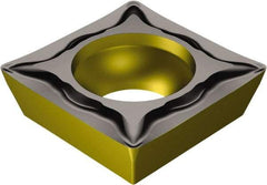 Sandvik Coromant - SPMT432 UM Grade 1515 Carbide Turning Insert - TiCN/Al2O3/TiN Finish, 90° Square, 1/2" Inscr Circle, 3/16" Thick, 1/32" Corner Radius - A1 Tooling