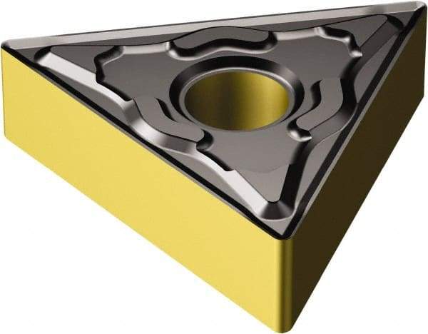 Sandvik Coromant - TNMG331 KF Grade 3210 Carbide Turning Insert - TiCN/AI2O3/TiN Finish, 60° Triangle, 3/8" Inscr Circle, 3/16" Thick, 1/64" Corner Radius - A1 Tooling