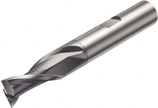 Sandvik Coromant - 20mm, 2 Flute, Solid Carbide, Corner Radius End Mill - 104mm OAL, 30° Helix, Right Hand Flute, 38.5mm LOC, Right Hand Cut - A1 Tooling