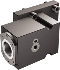 Sandvik Coromant - Right Hand Cut, C6 Modular Connection, Adapter/Mount Lathe Modular Clamping Unit - 63mm Square Shank Diam, 4.764" OAL, Through Coolant - Exact Industrial Supply