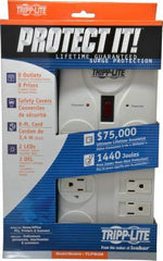 Tripp-Lite - 8 Outlets, 120 Volts, 15 Amps, 8' Cord, Power Outlet Strip - Free Hanging, Keyhole Mount, 5-15P NEMA Configuration, 9.55" Strip, UL1449 3rd Edition - A1 Tooling