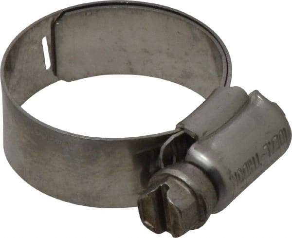 IDEAL TRIDON - SAE Size 12, 11/16 to 1-1/4" Diam, Stainless Steel Lined Worm Drive Clamp - Material Grade 316 - A1 Tooling