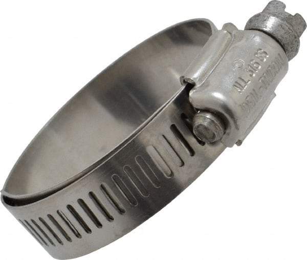 IDEAL TRIDON - SAE Size 20, 13/16 to 1-3/4" Diam, Stainless Steel Lined Worm Drive Clamp - Material Grade 316 - A1 Tooling