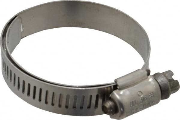 IDEAL TRIDON - SAE Size 24, 1-1/16 to 2" Diam, Stainless Steel Lined Worm Drive Clamp - Material Grade 316 - A1 Tooling