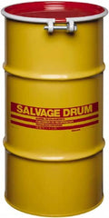 Made in USA - 16 Gallon Cylindrical Carbon Steel Open Head Drum - 27" High x 14" Diam - A1 Tooling