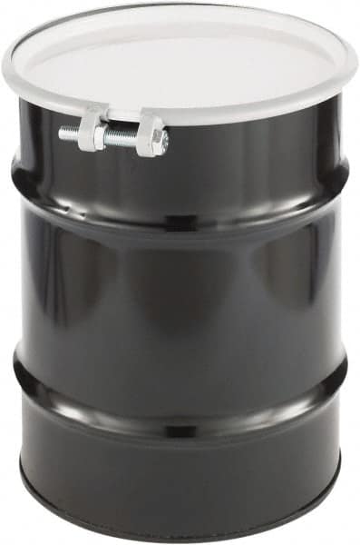 Made in USA - 10 Gallon Cylindrical Carbon Steel Open Head Drum - 17" High x 14" Diam - A1 Tooling