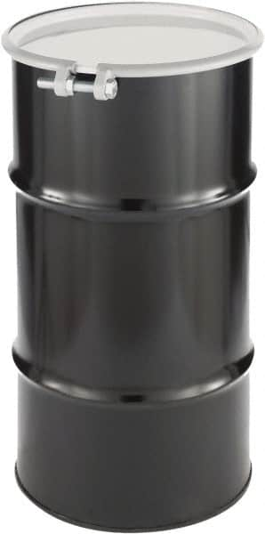 Made in USA - 16 Gallon Cylindrical Carbon Steel Open Head Drum - 27" High x 14" Diam - A1 Tooling