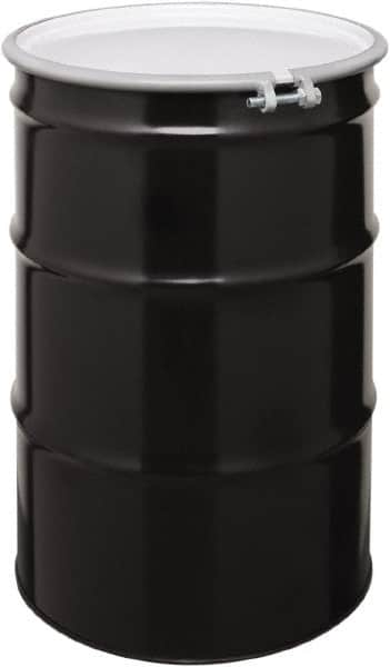 Made in USA - 55 Gallon Cylindrical Carbon Steel Open Head Drum - 33" High x 22-1/2" Diam - A1 Tooling