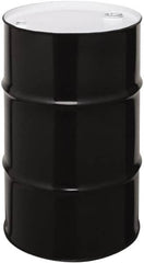 Made in USA - 55 Gallon Black Cylindrical Carbon Steel Tight Head Drum - 33" High x 22-1/2" Diam - A1 Tooling