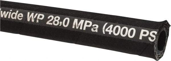 Parker - -8 Hose Size, 1/2" ID, 4,000 psi Work Pressure Hydraulic Hose - Synthetic Rubber, -40°F to 250°F - A1 Tooling