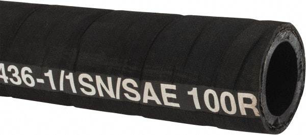 Parker - -20 Hose Size, 1-1/4" ID, 900 psi Work Pressure Hydraulic Hose - Synthetic Rubber, -40°F to 212°F - A1 Tooling