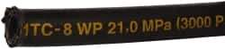 Parker - -8 Hose Size, 1/2" ID, 3,000 psi Work Pressure Hydraulic Hose - 3-1/2" Radius, Synthetic Rubber, -40°F to 212°F - A1 Tooling