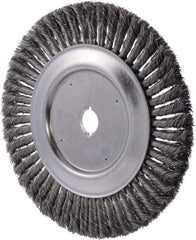 Weiler - 10" OD, 1" Arbor Hole, Knotted Wheel Brush - 0.016" Filament Diam - A1 Tooling