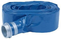 Value Collection - -10 to 150°F, 4" Inside x 4-1/8" Outside Diam, PVC Liquid Suction & Discharge Hose - Blue, 20' Long, 55 psi Working & 165 psi Brust Pressure - A1 Tooling