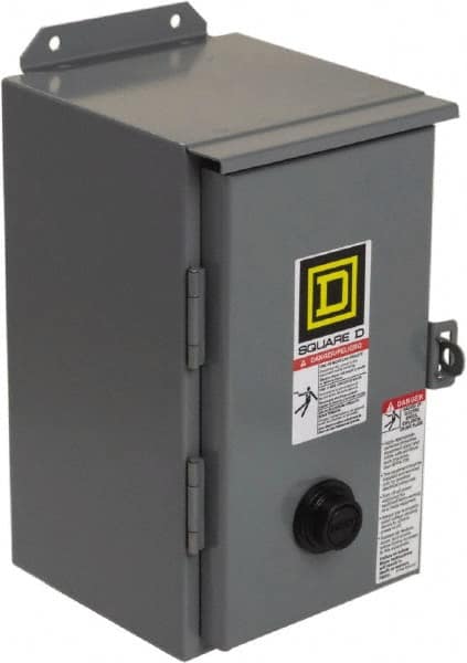 Square D - 208 Coil VAC at 60 Hz, 27 Amp, NEMA Size 1, Nonreversible Enclosed Enclosure NEMA Motor Starter - 3 hp at 1 Phase, 12 Enclosure Rating - A1 Tooling