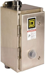 Square D - 220 Coil VAC at 50 Hz, 240 Coil VAC at 60 Hz, 18 Amp, Nonreversible Enclosed Enclosure NEMA Motor Starter - 3 Phase hp: 3 at 200 VAC, 3 at 230 VAC, 5 at 460 VAC, 5 at 575 VAC, 4x Enclosure Rating - A1 Tooling