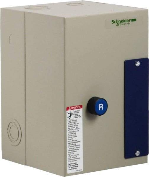 Schneider Electric - 3 Pole, 25 Amp, 120 Coil VAC, Nonreversible Enclosed IEC Motor Starter - 1 Phase Hp: 2 at 120 VAC, 3 at 240 VAC, 3 Phase Hp: 15 at 460 VAC, 20 at 575 VAC, 7.5 at 208 VAC, 7.5 at 230 VAC - A1 Tooling