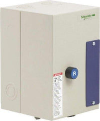 Schneider Electric - 9 Amp, 24 Coil VAC, Nonreversible Enclosed IEC Motor Starter - 1 Phase Hp: 0.3 at 120 VAC, 1 at 240 VAC, 3 Phase Hp: 2 at 208 VAC, 2 at 230 VAC, 5 at 460 VAC, 7.5 at 575 VAC - A1 Tooling