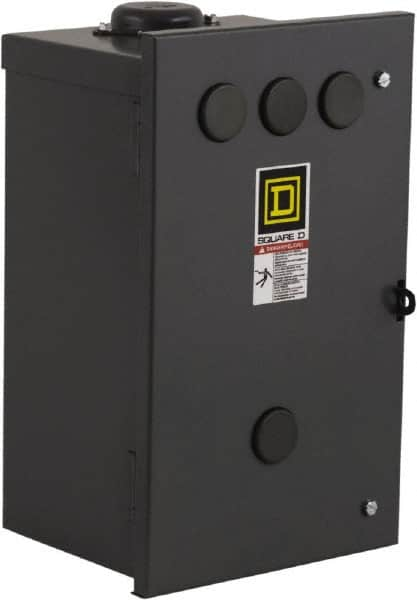 Square D - 3R NEMA Rated, 6 Pole, Electrically Held Lighting Contactor - 20 A (Tungsten), 30 A (Fluorescent), 110 VAC at 50 Hz, 120 VAC at 60 Hz, 6NO Contact Configuration - A1 Tooling