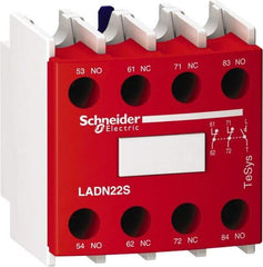 Schneider Electric - Contactor Red Auxiliary Contact Block - For Use with Size 00-2 Contactors and Size 00-2 Starters - A1 Tooling