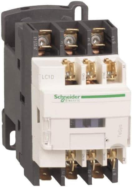 Schneider Electric - 3 Pole, 120 Coil VAC at 50/60 Hz, 25 Amp at 440 VAC and 9 Amp at 440 VAC, Nonreversible IEC Contactor - 1 Phase hp: 0.5 at 115 VAC, 1 at 230/240 VAC, 3 Phase hp: 2 at 200/208 VAC, 2 at 230/240 VAC, 5 at 460/480 VAC, 7.5 at 575/600 VAC - A1 Tooling