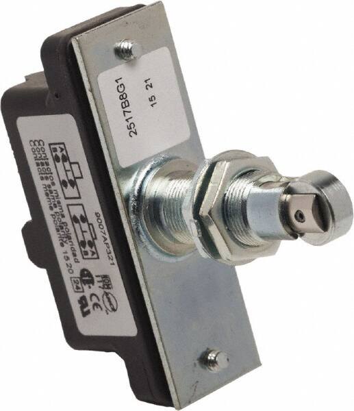 Square D - SPDT, NC/NO, 600 VAC, Screw Terminal, Roller Plunger Actuator, General Purpose Limit Switch - 1 NEMA Rating, IP20 IPR Rating, Panel Mount, 1-1/4 Lb. Operating Force - A1 Tooling