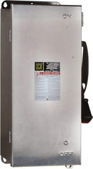 Square D - 100 Amp, 240 VAC, 250 VDC, 2 Pole Fused Safety Switch - NEMA 12, 3, 3R, 4 & 4X, 15 hp at 240 VAC, 20 hp at 250 VDC (Single Phase), 30 hp at 240 Vac, 20 hp at 250 VDC (Triple Phase), DPST Contact Form - A1 Tooling