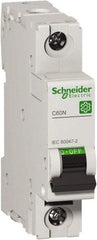 Schneider Electric - 6 Amp, 440 VAC, 1 Pole, DIN Rail Mounted Miniature Circuit Breaker - Magnetic Trip, Multiple Breaking Capacity Ratings, 18-4 AWG, 76mm Deep x 81mm High x 18mm Wide - A1 Tooling