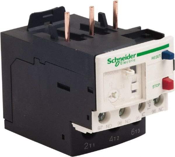 Schneider Electric - 3 Pole, NEMA Size 00-1, 1 to 1.6 Amp, 690 VAC, Thermal NEMA Overload Relay - Trip Class 20, For Use with LC1D09, LC1D12, LC1D18, LC1D25, LC1D32 and LC1D38 - A1 Tooling