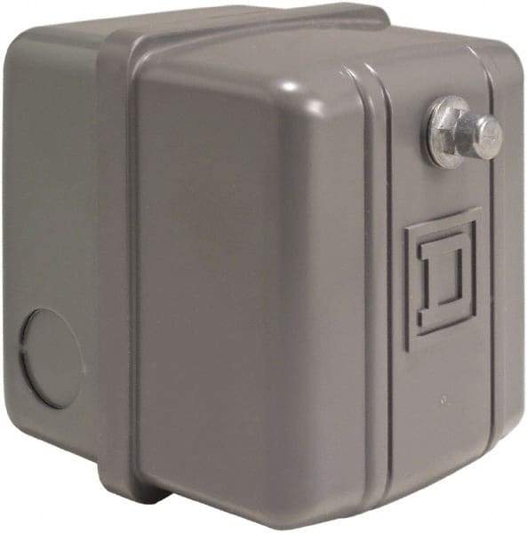 Square D - 1 NEMA Rated, DP, 5 to 10 psi, Electromechanical Pressure and Level Switch - Adjustable Pressure, 460/575 VAC, 1/4 Inch Connector, Screw Terminal, For Use with Air Compressors, Power Circuits, Water Pumps - A1 Tooling