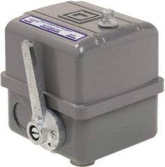 Square D - 1, 7, 9 and 3R NEMA Rated, 145 to 175 psi, Electromechanical Pressure and Level Switch - Adjustable Pressure, 575 VAC, L1-T1, L2-T2 Terminal, For Use with Square D Pumptrol - A1 Tooling